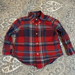 Ralph Lauren 2T Red and Blue Plaid Shirt